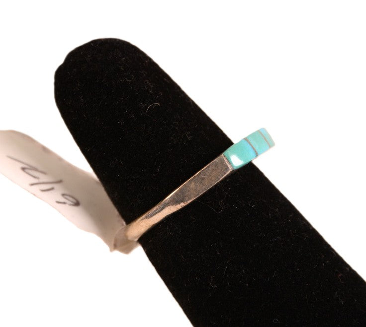 Zuni Sterling Silver and Turquoise Ring 6.75
