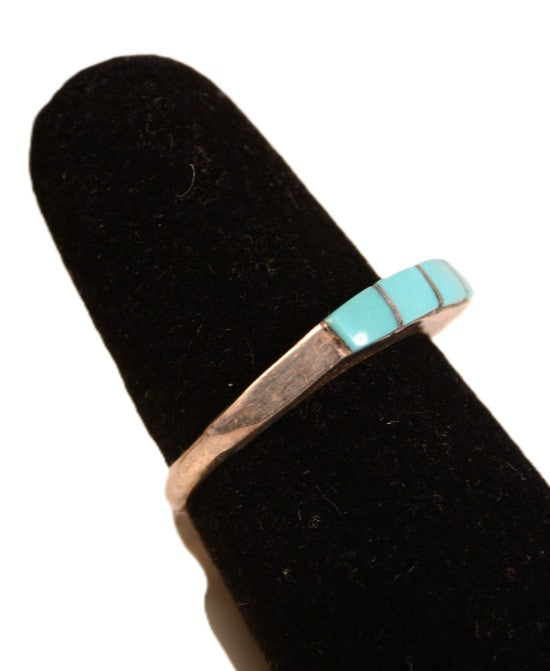 Zuni Sterling Silver and Turquoise Ring 6.75