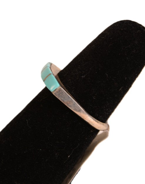 Zuni Sterling Silver and Turquoise Ring 6.75