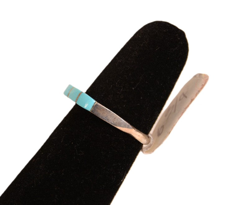 Zuni Sterling Silver and Turquoise ring Size 6 3/4