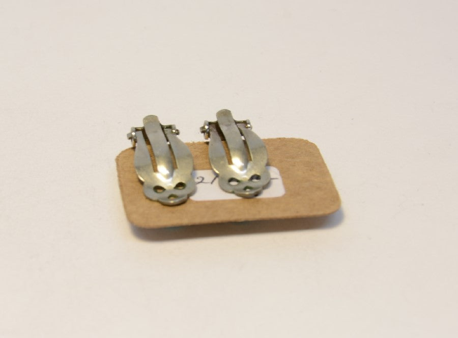 Navajo Sterling Silver and Turquosie Clip Earrings