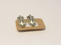 Navajo Sterling Silver and Turquosie Clip Earrings