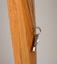 Heavy Sterling Silver Bear Pendant with Magnesite (White Buffalo) Gemstone Setting