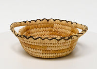 Papago Coiled basket with handles on side