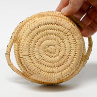 Papago Coiled basket with handles on side
