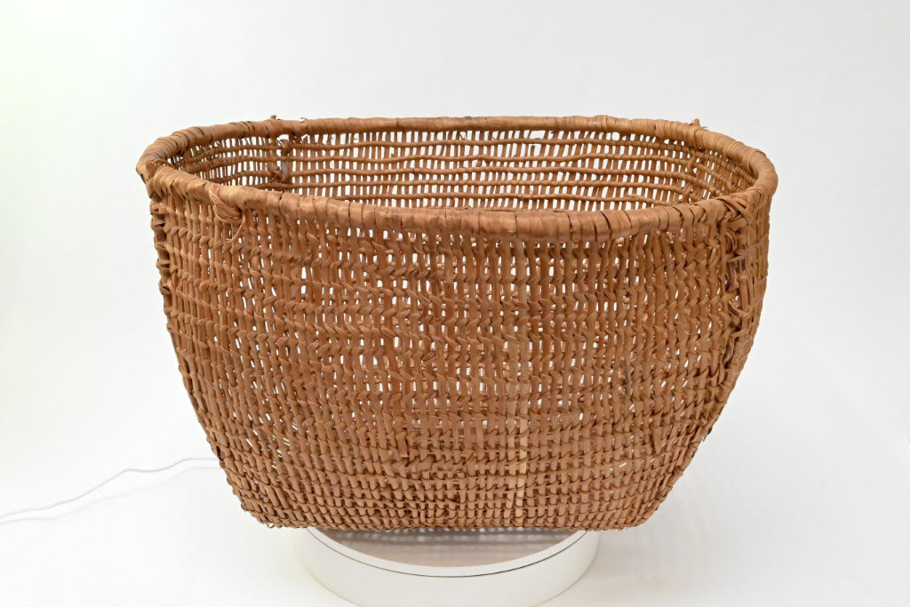 Large Northwest Coast burden basket; Clam Basket (Kwakwaka'wakw) Kwakiutl