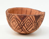 Mohave Pottery red bowl,  signed "Norge" by Betty Barrackman