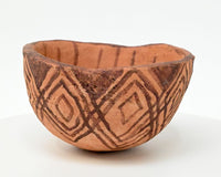 Mohave Pottery red bowl,  signed "Norge" by Betty Barrackman