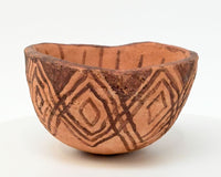 Mohave Pottery red bowl,  signed "Norge" by Betty Barrackman