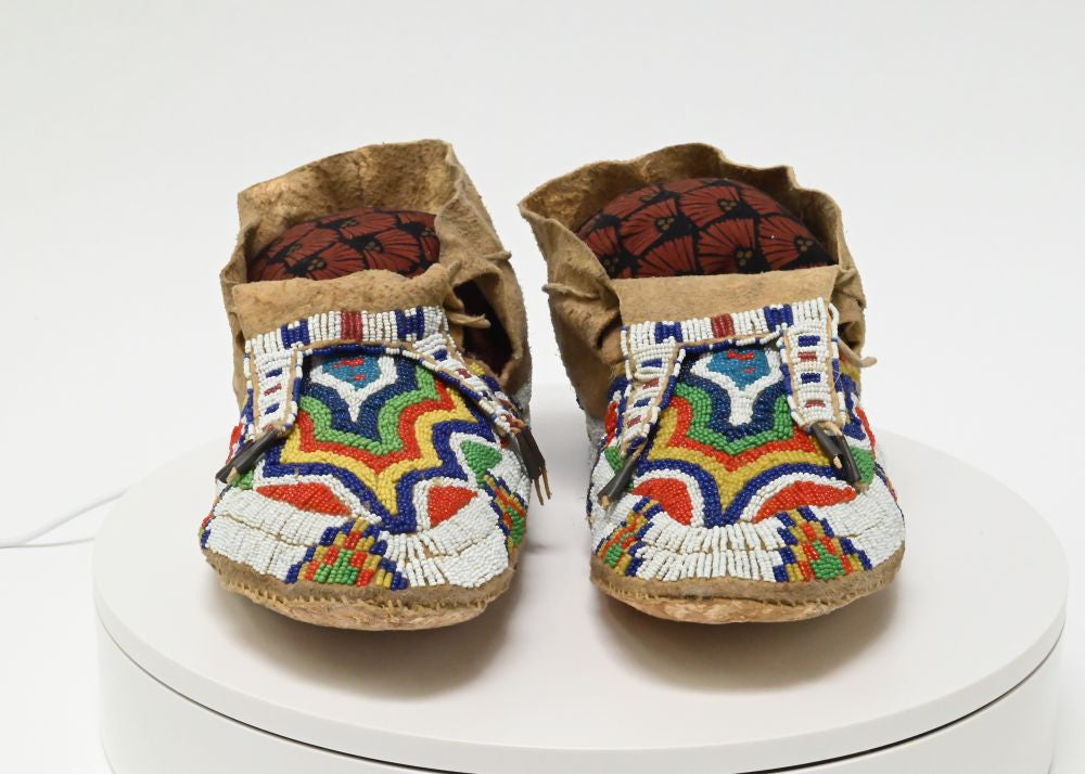 Northern Plains Sioux Beaded Moccasins