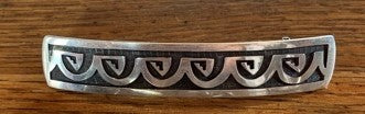Hopi Sterling Silver Overlay Hair Clip by Marcus Coochwikvia