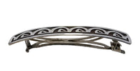 Hopi Sterling Silver Overlay Hair Clip by Marcus Coochwikvia