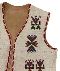 Sioux Full Size Fully Beaded Vest with Bronco Rider