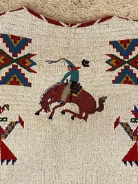 Sioux Full Size Fully Beaded Vest with Bronco Rider