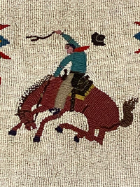 Sioux Full Size Fully Beaded Vest with Bronco Rider