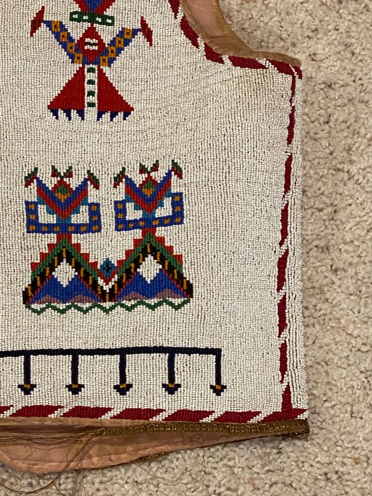 Sioux Full Size Fully Beaded Vest with Bronco Rider