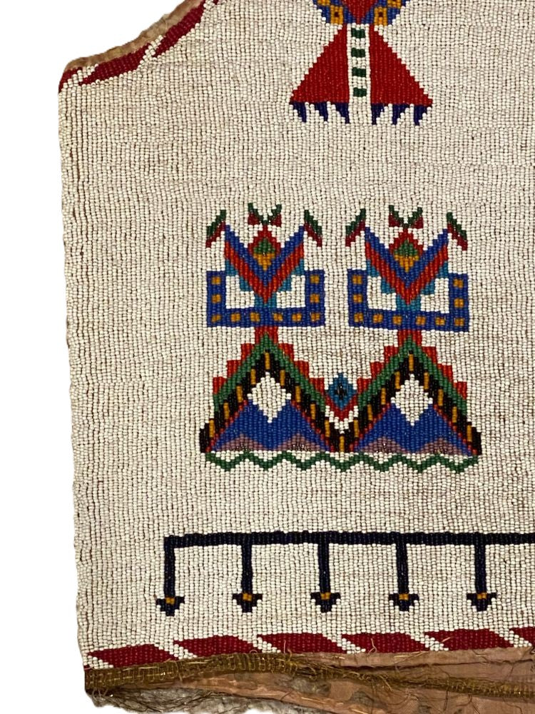 Sioux Full Size Fully Beaded Vest with Bronco Rider