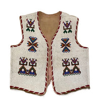 Sioux Full Size Fully Beaded Vest with Bronco Rider