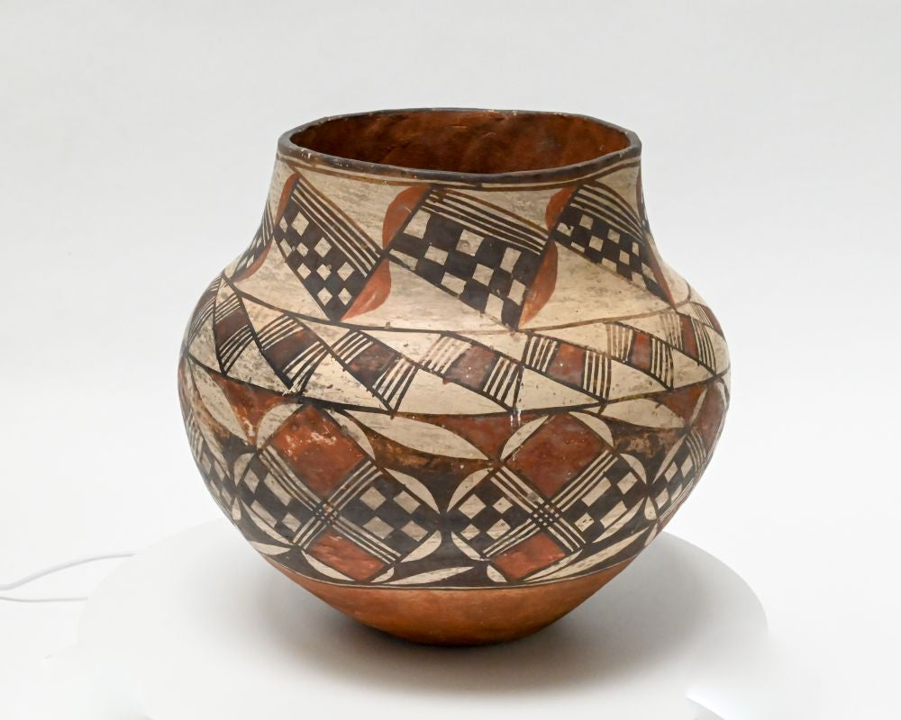An Early Polychrome Acoma Olla -   Pottery Water Jar