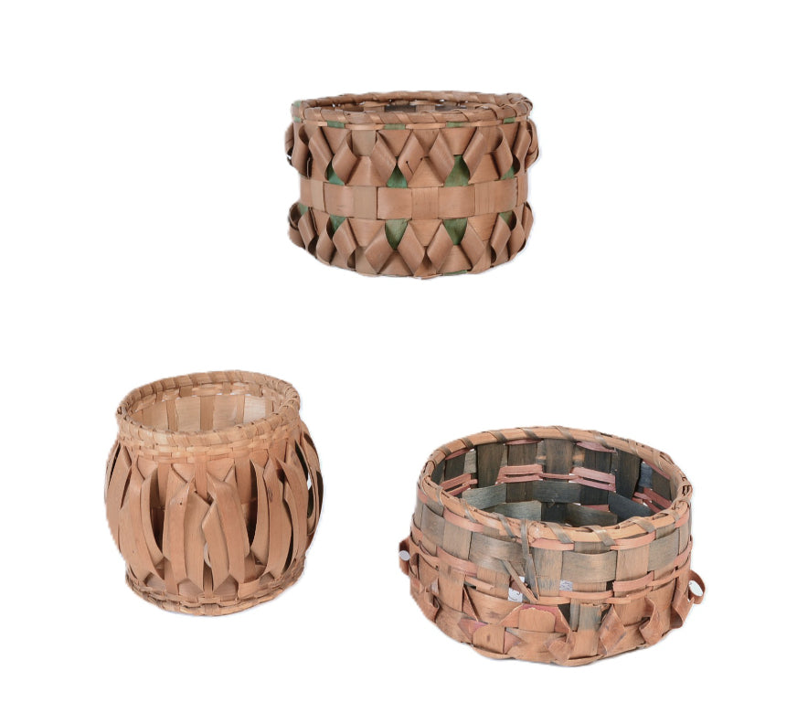 Miliseet/Penobscot Baskets from Maine Set of 3