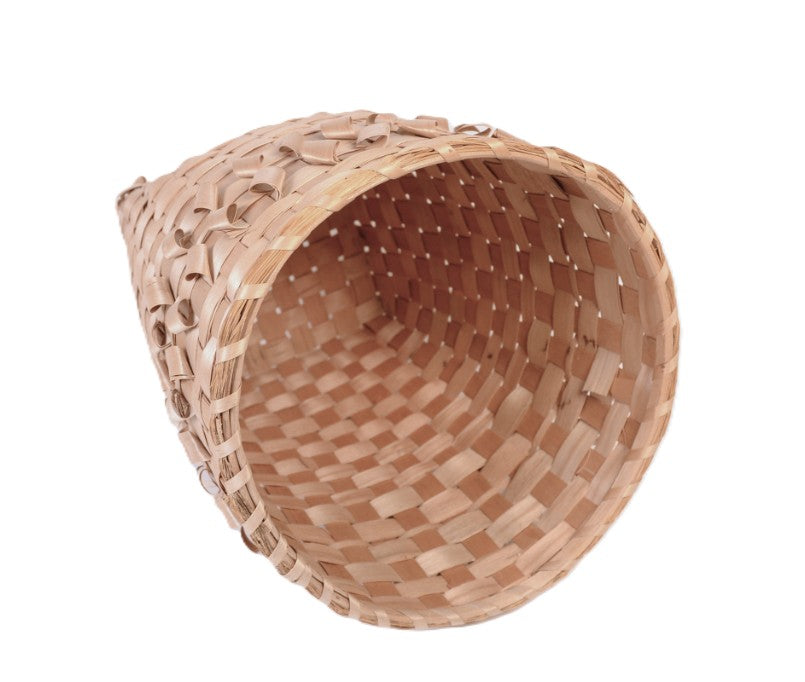 Maliseet Porcupine Stitch Tall Open Basket