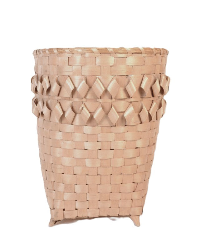 Maliseet Porcupine Stitch Tall Open Basket