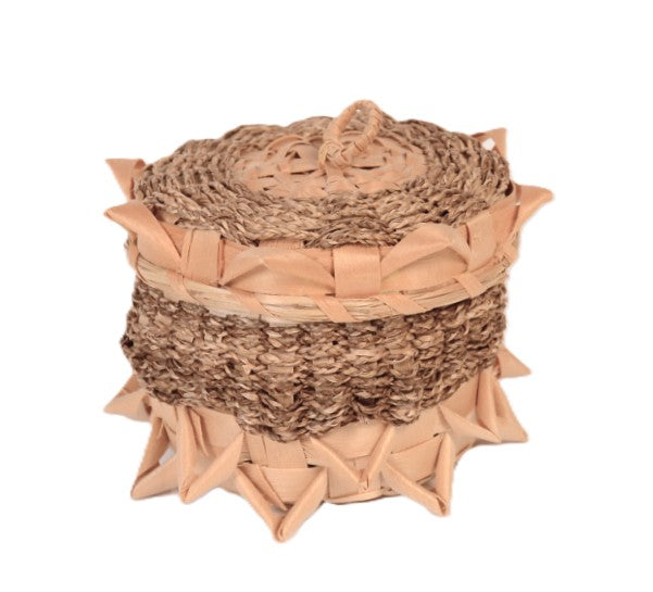 Maliseet Basket with Porcupine Weave Curls