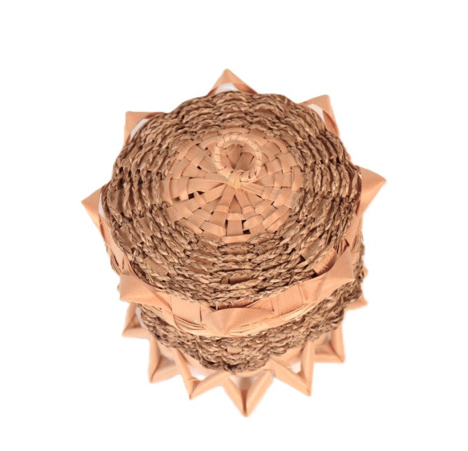 Maliseet Basket with Porcupine Weave Curls