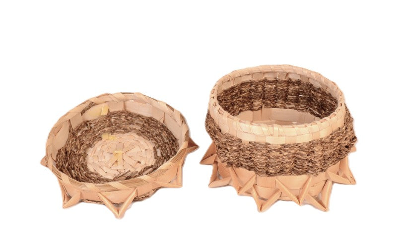 Maliseet Basket with Porcupine Weave Curls