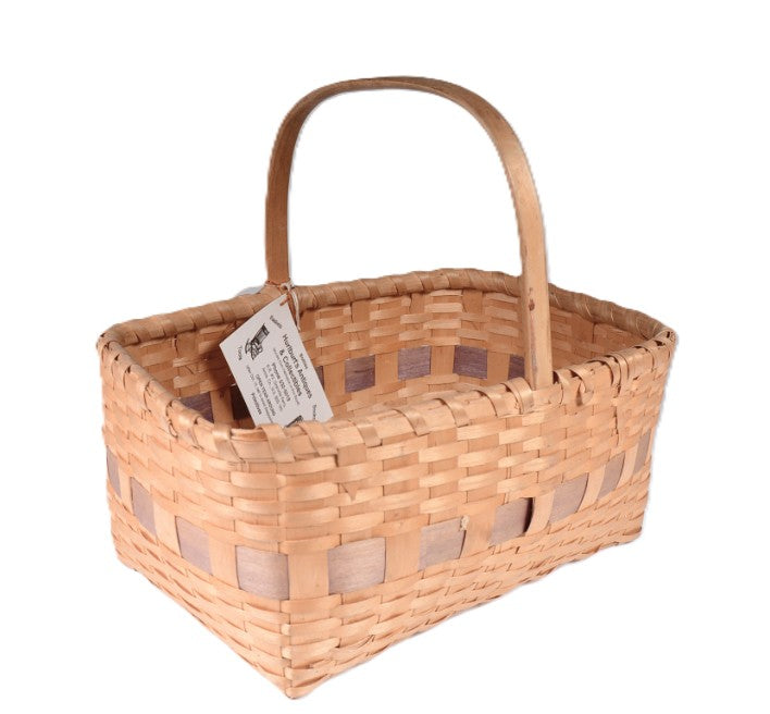Micmac Basket with Handle from Nova Scotia