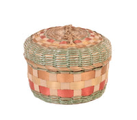 Old Penobscot Basketry with Lid and Handle
