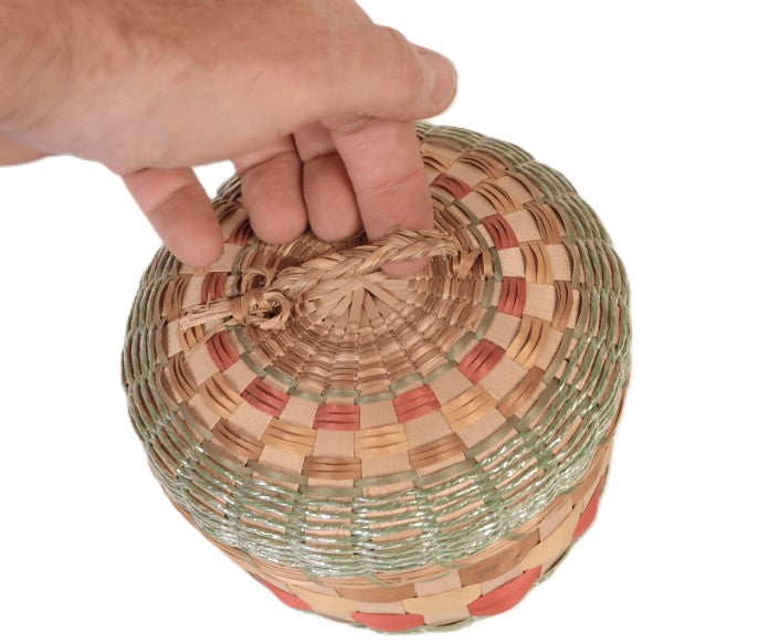 Old Penobscot Basketry with Lid and Handle