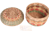 Old Penobscot Basketry with Lid and Handle