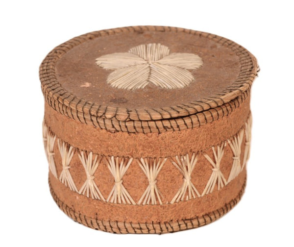 Ontario Canada Birch Bark with Lid Basket