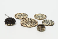 Miniature Penobscot basket/Trays 4 trays and 2 Round baskets (set)