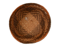 Antique Chitimacha Gathering Basket of Dyed and Plaited River Cane