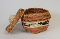 Makah Basket with Whale Hunt Scene