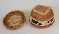 Makah Basket with Whale Hunt Scene