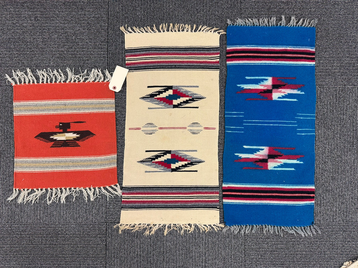 Three Chimayo Sampler Rugs