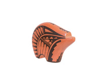 Jemez Pueblo Black on Red Bear Pottery By N. Sandia