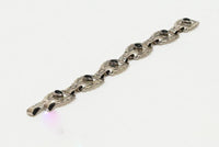 Navajo Concho link Bracelet with Onyx