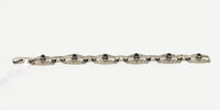 Navajo Concho link Bracelet with Onyx