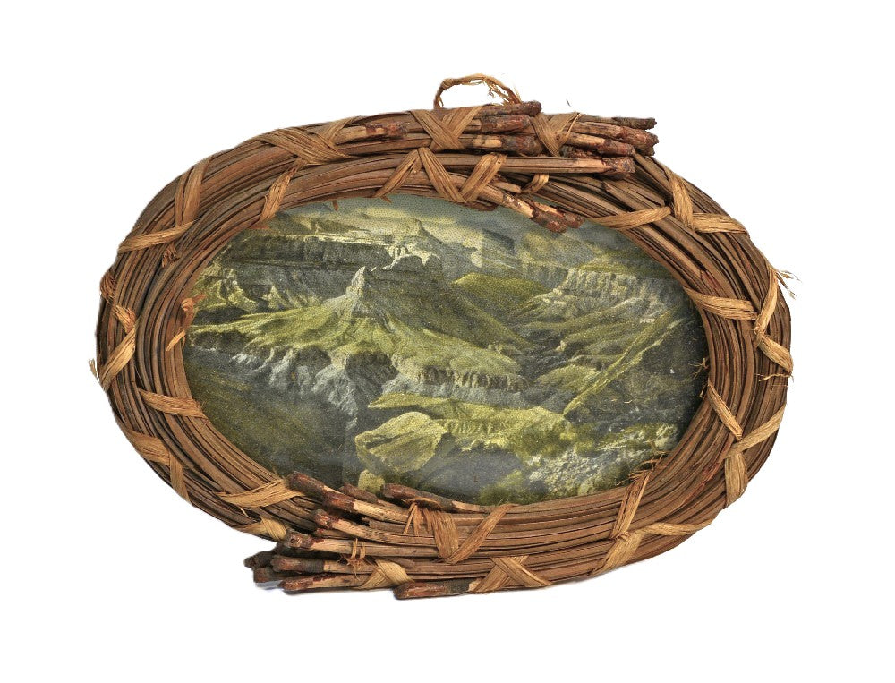 Vintage Native Basketry Photo Frame