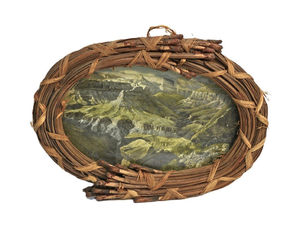 Vintage Native Basketry Photo Frame