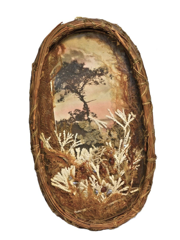 Vintage Native Basketry Photo Frame