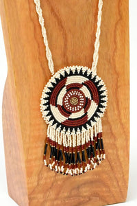 Shoshone or Ute Beaded Medallion  Necklace