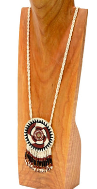 Shoshone or Ute Beaded Medallion  Necklace