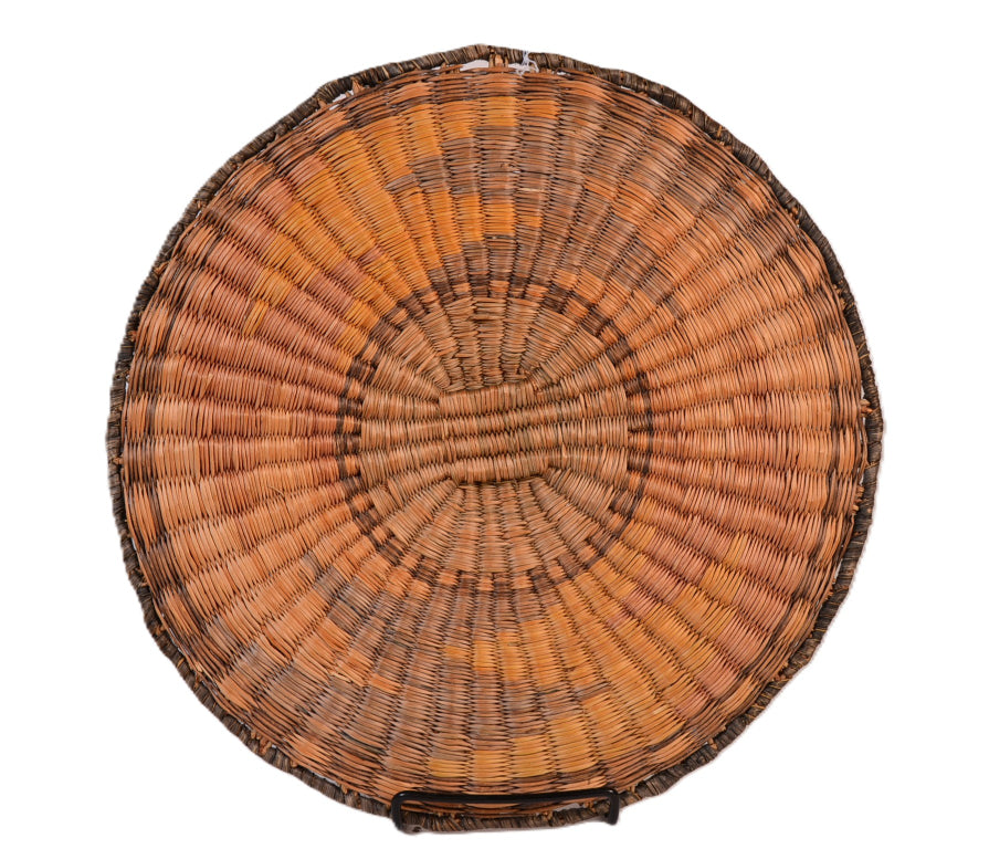 Hopi Pueblo Wicker Basket Tray