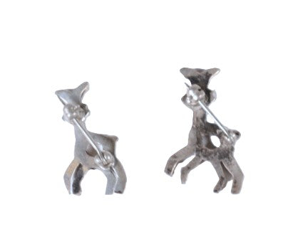 Navajo Sterling Silver and Turquoise Animal Pins Set of 2