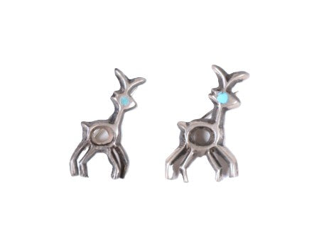 Navajo Sterling Silver and Turquoise Animal Pins Set of 2